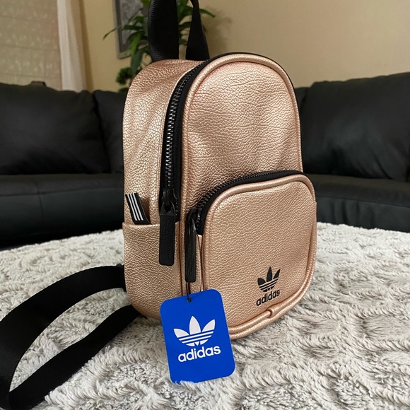 Adidas Rose Gold PU Leather mini backpack - Picture 6 of 10